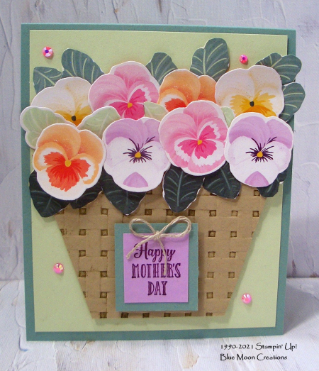 Mothers day pansy basket