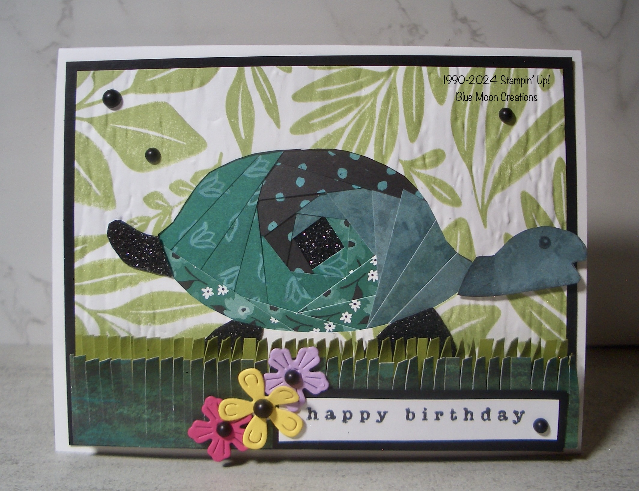 Iris Folded Turtle - Stamping With Blue Moon Creations